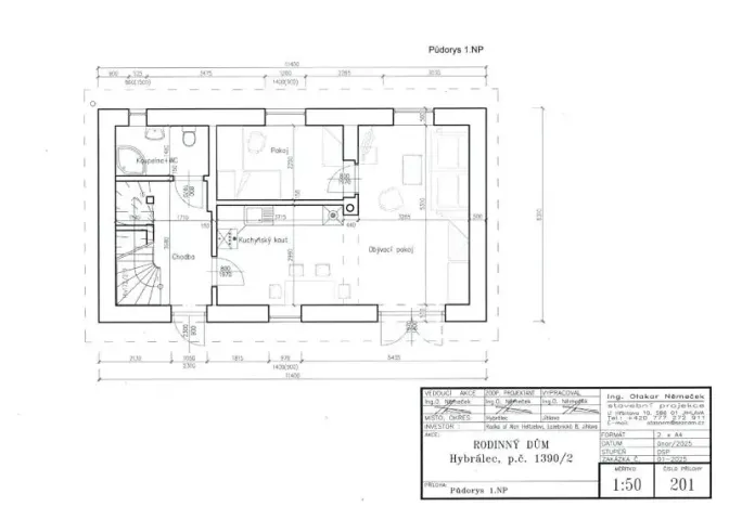 Prodej rodinného domu, Hybrálec, 95 m2