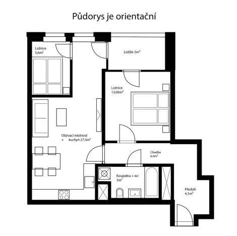 Prodej bytu 3+kk, Praha - Smíchov, Nádražní, 68 m2