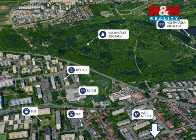 Pronájem bytu 3+1, Praha - Háje, Boháčova, 72 m2