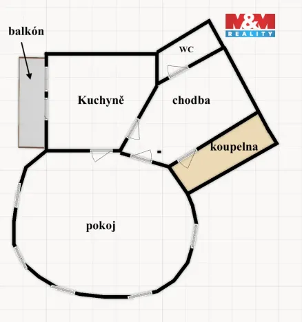 Pronájem bytu 1+1, Hradec Králové, Pospíšilova, 69 m2