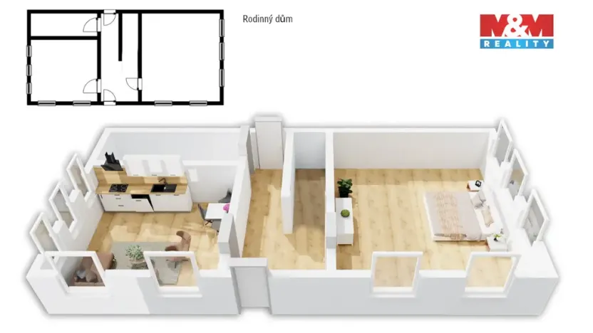 Prodej rodinného domu, Kruh, 75 m2