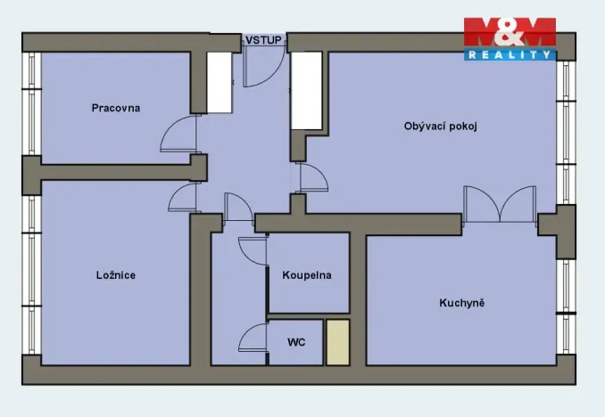 Pronájem bytu 3+1, Praha - Střížkov, Českolipská, 55 m2