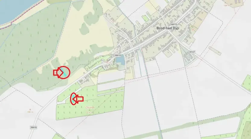 Prodej podílu sadu/vinice, Brod nad Dyjí, 2061 m2