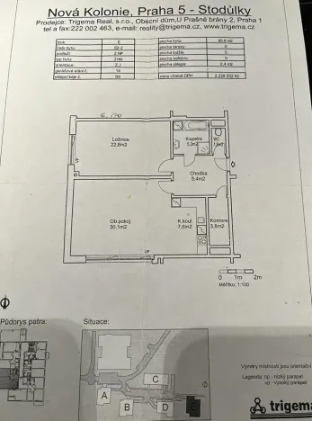 Prodej bytu 2+kk, Praha - Stodůlky, Nová kolonie, 81 m2