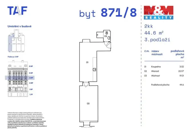 Pronájem bytu 2+kk, Praha - Smíchov, Plzeňská, 45 m2