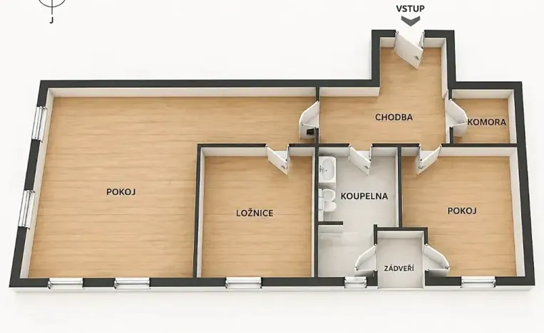 Prodej bytu 3+kk, Praha - Podolí, V rovinách, 80 m2