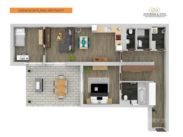Pronájem bytu 3+kk, Praha, Plzeňská, 100 m2