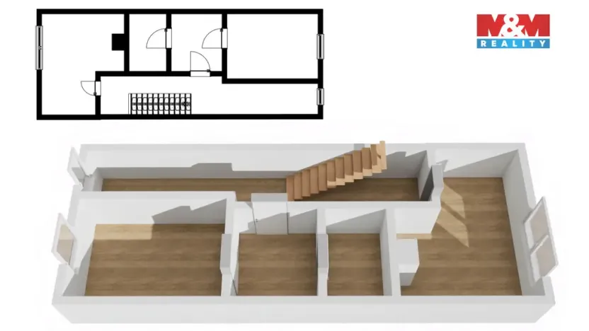 Prodej rodinného domu, Vraný, 70 m2