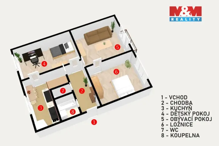 Prodej bytu 3+1, Havlíčkův Brod, U Pekárny, 68 m2