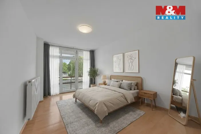 Pronájem bytu 2+kk, Pardubice - Zelené Předměstí, nábřeží Závodu míru, 48 m2