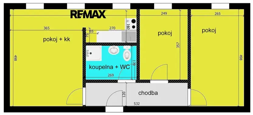 Pronájem bytu 3+kk, Chlumec nad Cidlinou, Rooseveltova, 59 m2