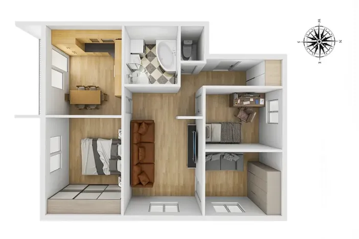 Dražba bytu 4+1, Zeleneč, Mstětická, 96 m2