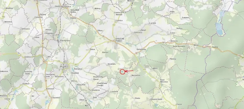 Prodej podílu lesa, Nové Mitrovice, 1057 m2
