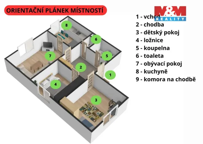 Prodej bytu 3+1, Ledeč nad Sázavou, Družstevní, 67 m2