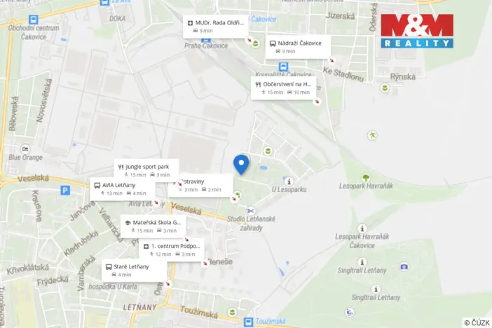 Pronájem garáže, Praha - Letňany, Hlučkova, 21 m2