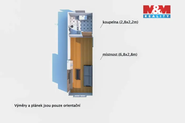 Prodej bytu 1+kk, Strakonice - Strakonice II, Na Ohradě, 25 m2