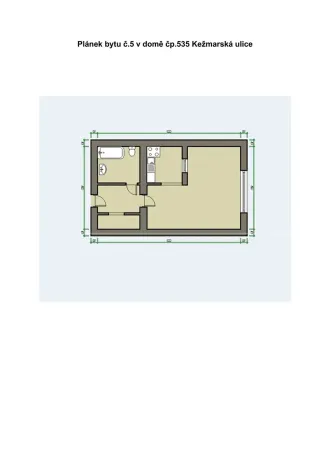 Pronájem bytu 1+1, Lanškroun, Kežmarská, 43 m2