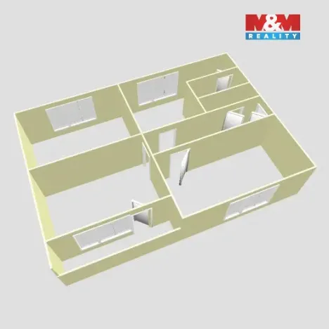 Prodej bytu 3+1, Chomutov, Kamenná, 76 m2