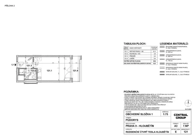 Prodej bytu 1+kk, Praha - Hloubětín, Poděbradská, 33 m2
