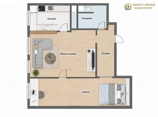 Prodej bytu 2+1, Hanušovice, Na Holbě, 45 m2