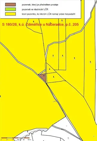 Prodej lesa, Načeradec, 450 m2
