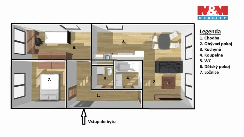 Prodej bytu 3+1, Jílové u Prahy, Holíkova, 74 m2