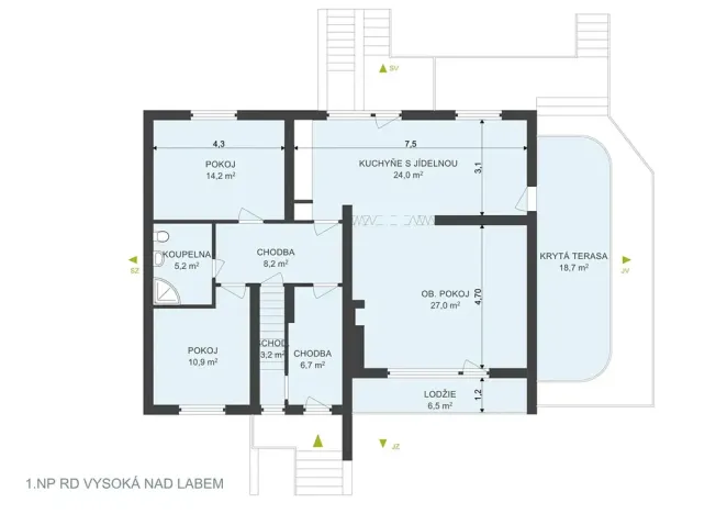 Prodej rodinného domu, Vysoká nad Labem, 280 m2