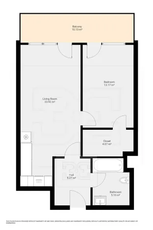 Pronájem bytu 2+kk, Praha - Vysočany, Poděbradská, 51 m2
