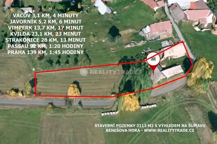 Prodej pozemku pro bydlení, Vacov, 2113 m2