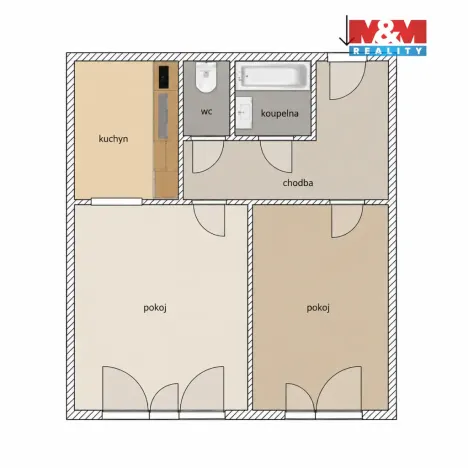 Prodej bytu 2+kk, Havířov - Šumbark, Zvonková, 51 m2