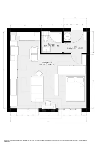 Pronájem bytu 1+kk, Praha - Letňany, Malkovského, 33 m2
