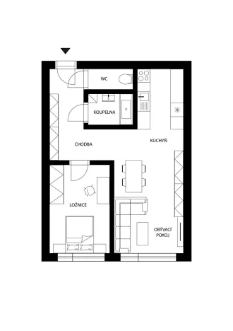 Prodej bytu 2+kk, Praha - Stodůlky, Běhounkova, 49 m2