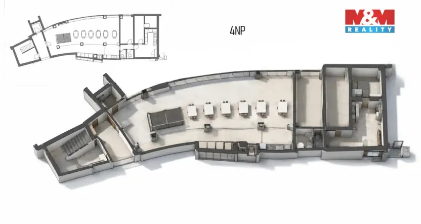Pronájem kanceláře, Olomouc, Horní náměstí, 97 m2