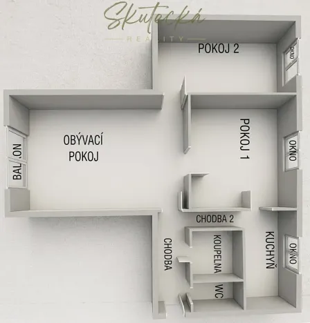 Prodej bytu 3+1, Hodonín, 64 m2