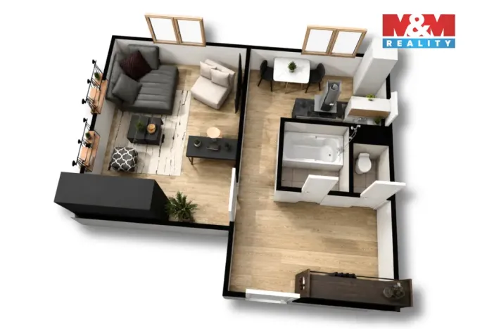 Prodej bytu 1+1, Vrdy, Sluneční, 35 m2