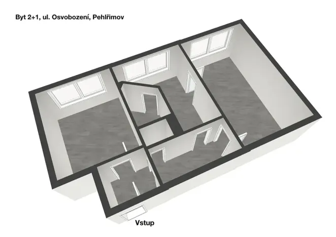 Prodej bytu 2+1, Pelhřimov, Osvobození, 60 m2