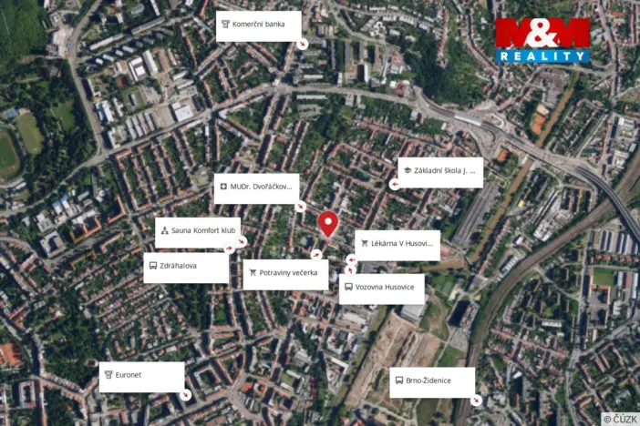 Pronájem bytu 2+kk, Brno - Husovice, Musilova, 51 m2