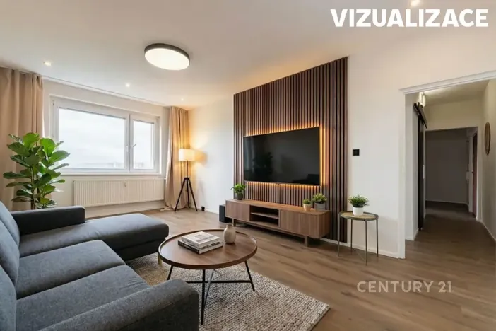 Pronájem bytu 2+1, Chomutov, Kamenný vrch, 58 m2
