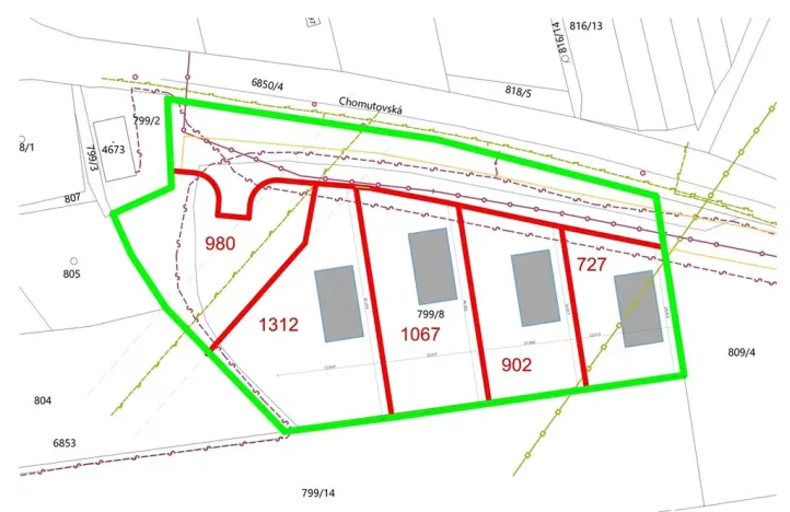 Prodej pozemku pro bydlení, Žatec, Chomutovská, 6565 m2