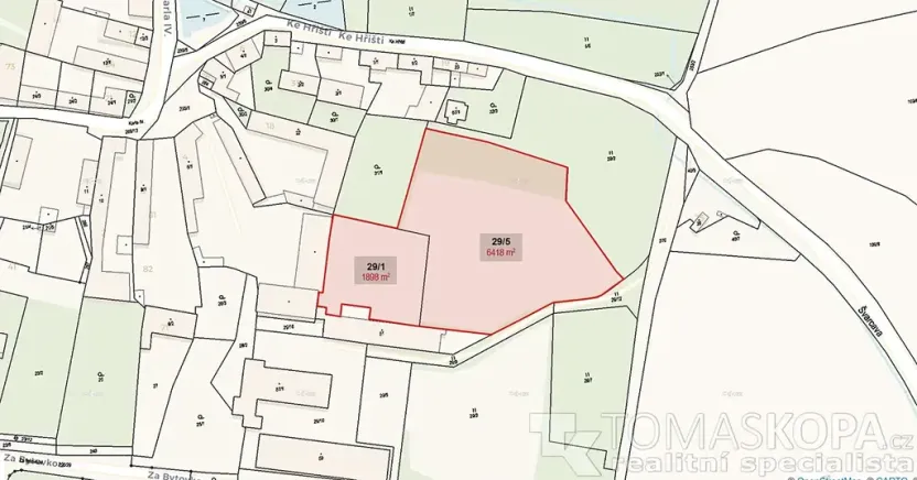 Prodej pozemku pro bydlení, Vysoký Újezd, 8316 m2