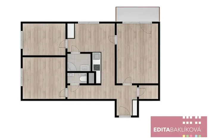 Prodej bytu 3+1, Přerov, Velká Dlážka, 63 m2