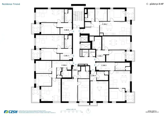 Prodej bytu 2+kk, Pardubice, Jozefa Gabčíka, 55 m2