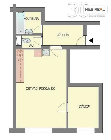 Prodej bytu 2+kk, Bílovice nad Svitavou, Lesní, 42 m2