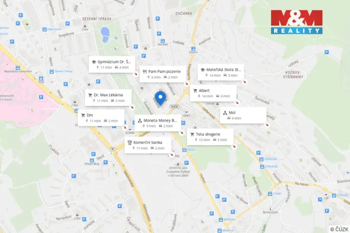 Pronájem bytu 2+1, Ústí nad Labem - Severní Terasa, Višňová, 60 m2