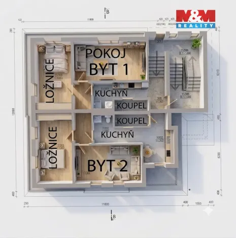 Prodej bytu 2+kk, Opočno, Nádražní, 47 m2