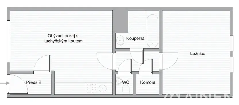 Prodej bytu 2+kk, Plzeň, Veská, 51 m2