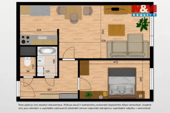 Prodej bytu 2+kk, Kolín, Želivského, 42 m2