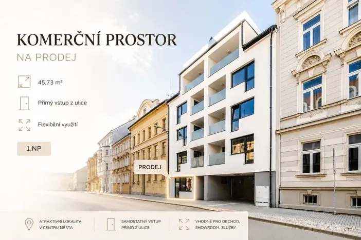 Prodej obchodního prostoru, České Budějovice, Štítného, 45 m2
