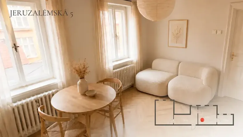 Prodej bytu 2+kk, Praha - Nové Město, Jeruzalémská, 43 m2
