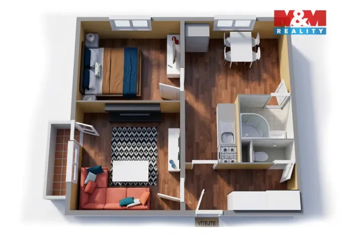 Prodej bytu 2+1, Kynšperk nad Ohří, náměstí SNP, 46 m2